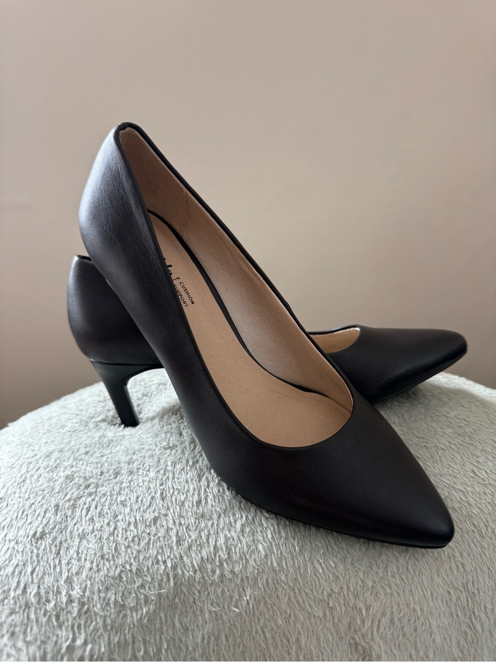 Classic Women's Black Pointed-Toe Pumps
